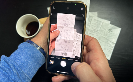 Scan or photograph receipts with your mobile phone.